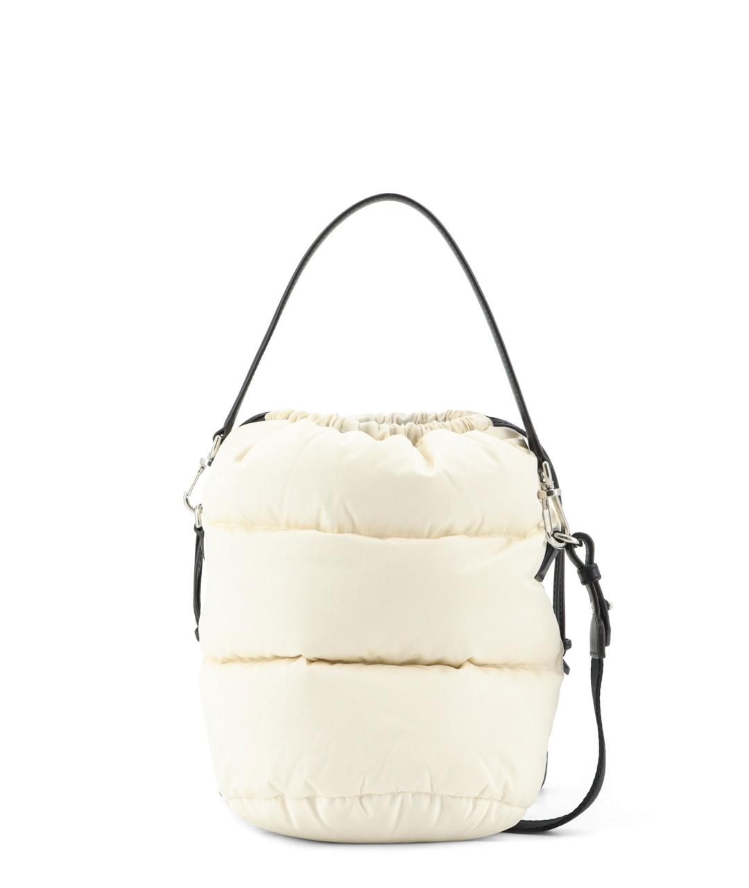 MONCLER Белая синтетическая сумка тоут, фото 2