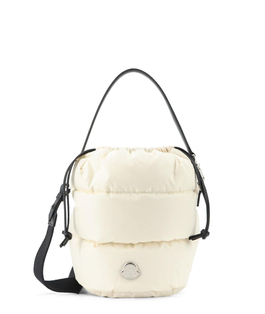 MONCLER Белая синтетическая сумка тоут, фото 1