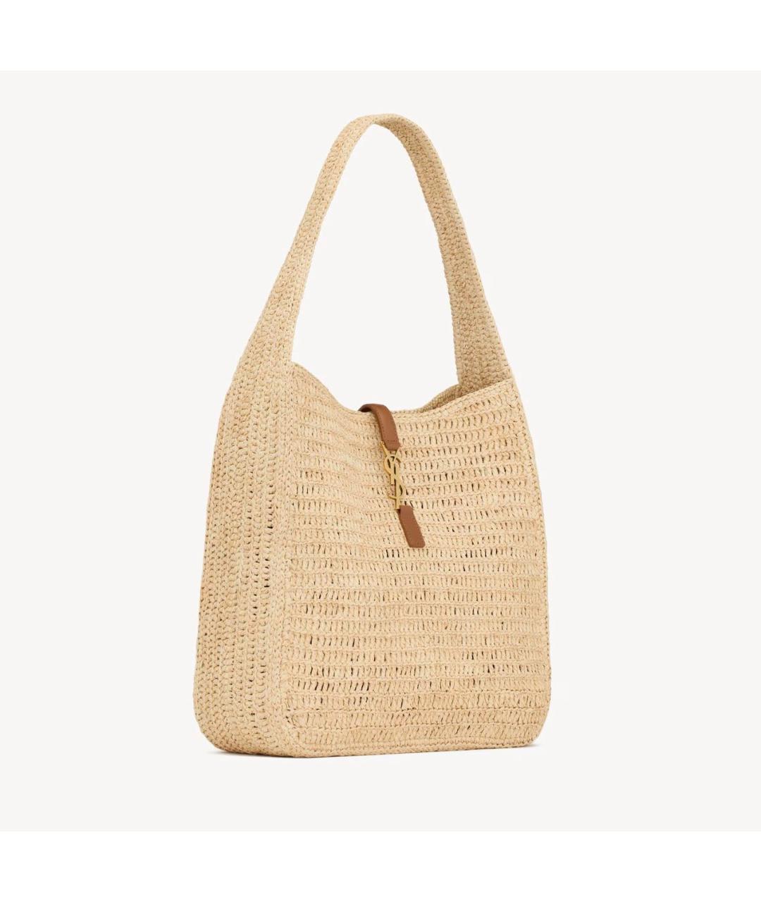 SAINT LAURENT Бежевая пляжная сумка, фото 4