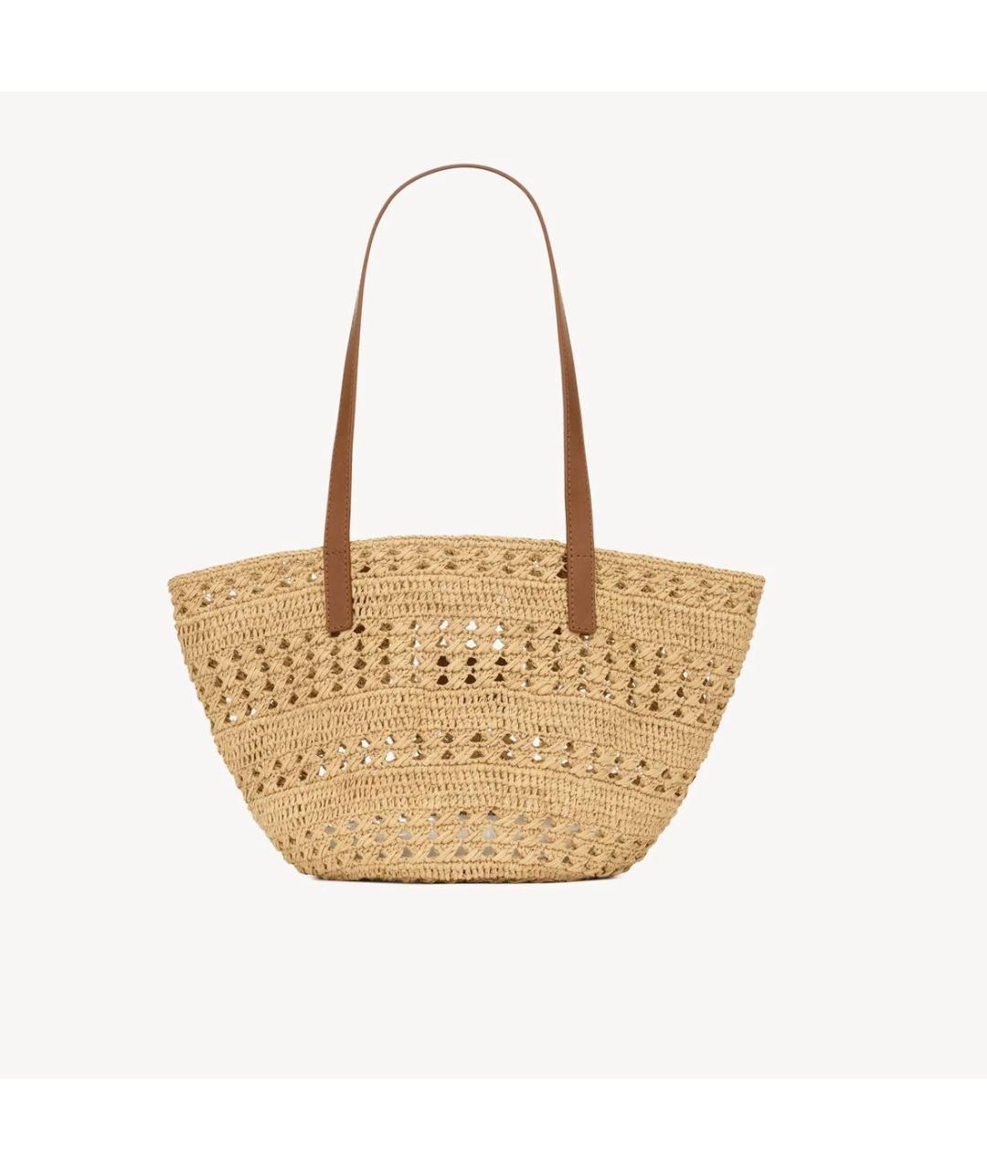 SAINT LAURENT Бежевая пляжная сумка, фото 2