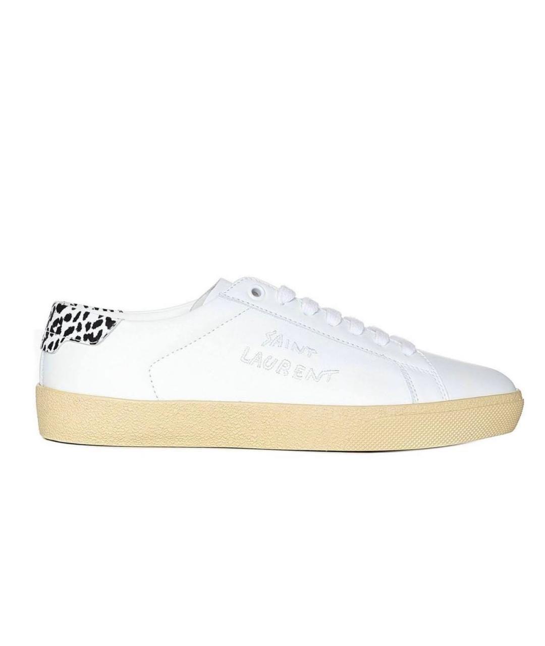SAINT LAURENT Белые кожаные кеды, фото 9