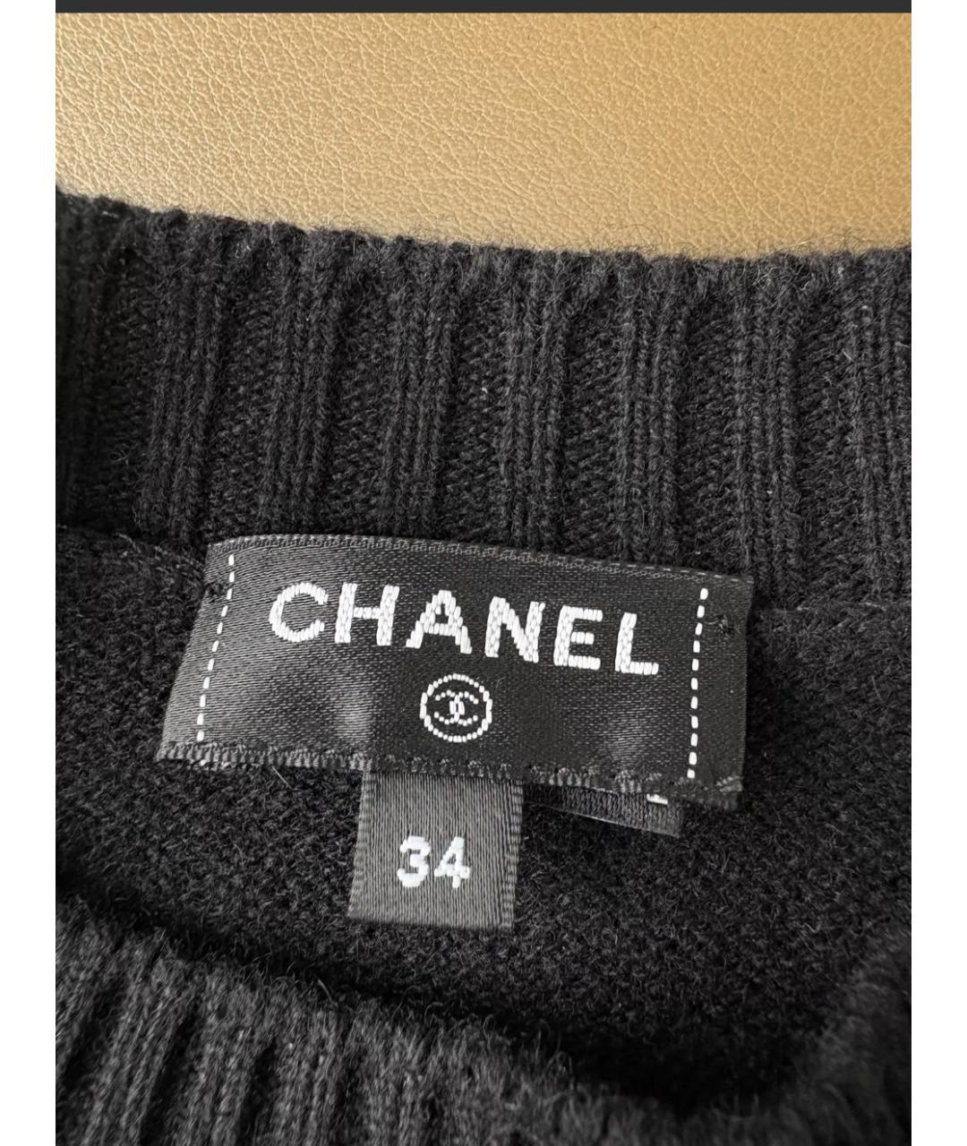 CHANEL Черный кашемировый джемпер / свитер, фото 7