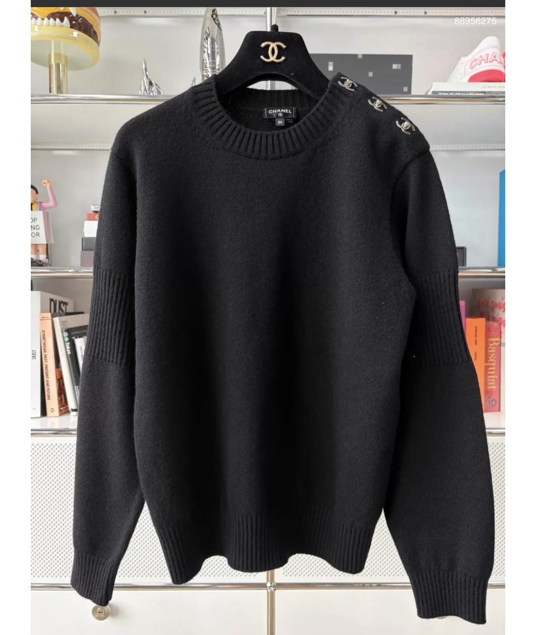 CHANEL Черный кашемировый джемпер / свитер, фото 9