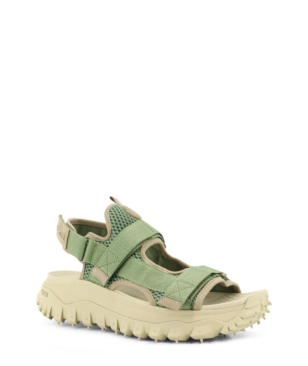 MONCLER Зеленые текстильные сандалии, фото 2