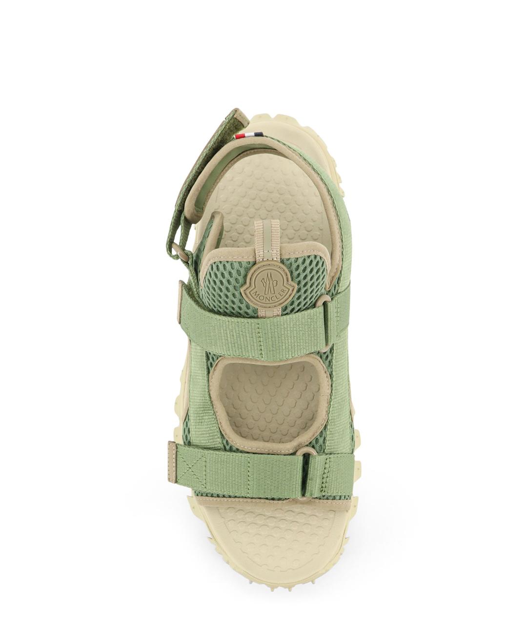 MONCLER Зеленые текстильные сандалии, фото 5