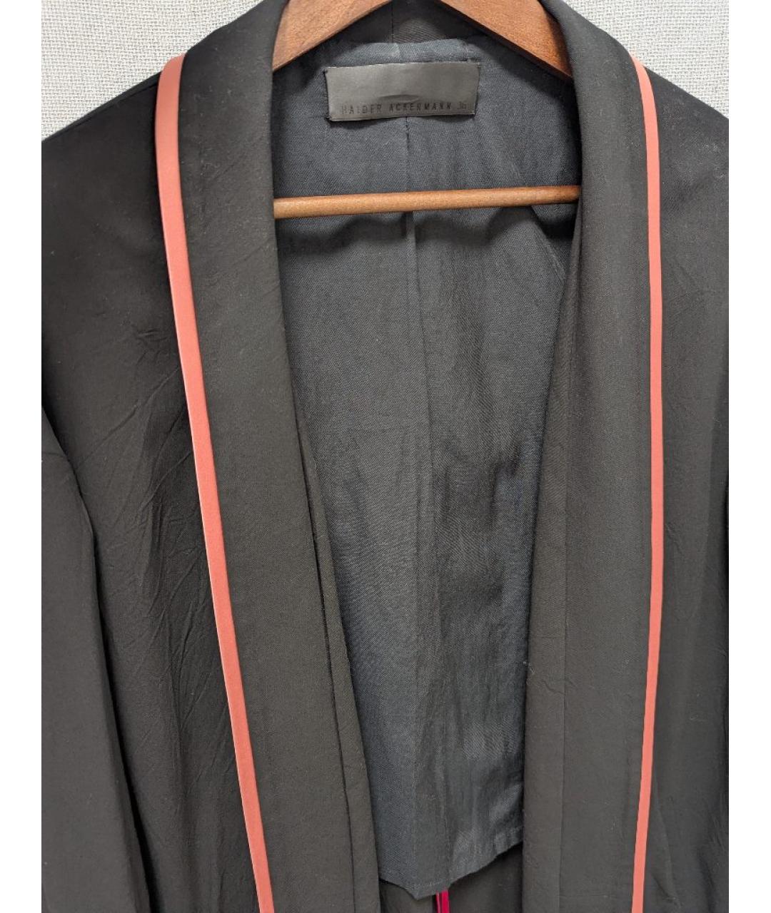 HAIDER ACKERMANN Черное пальто, фото 4