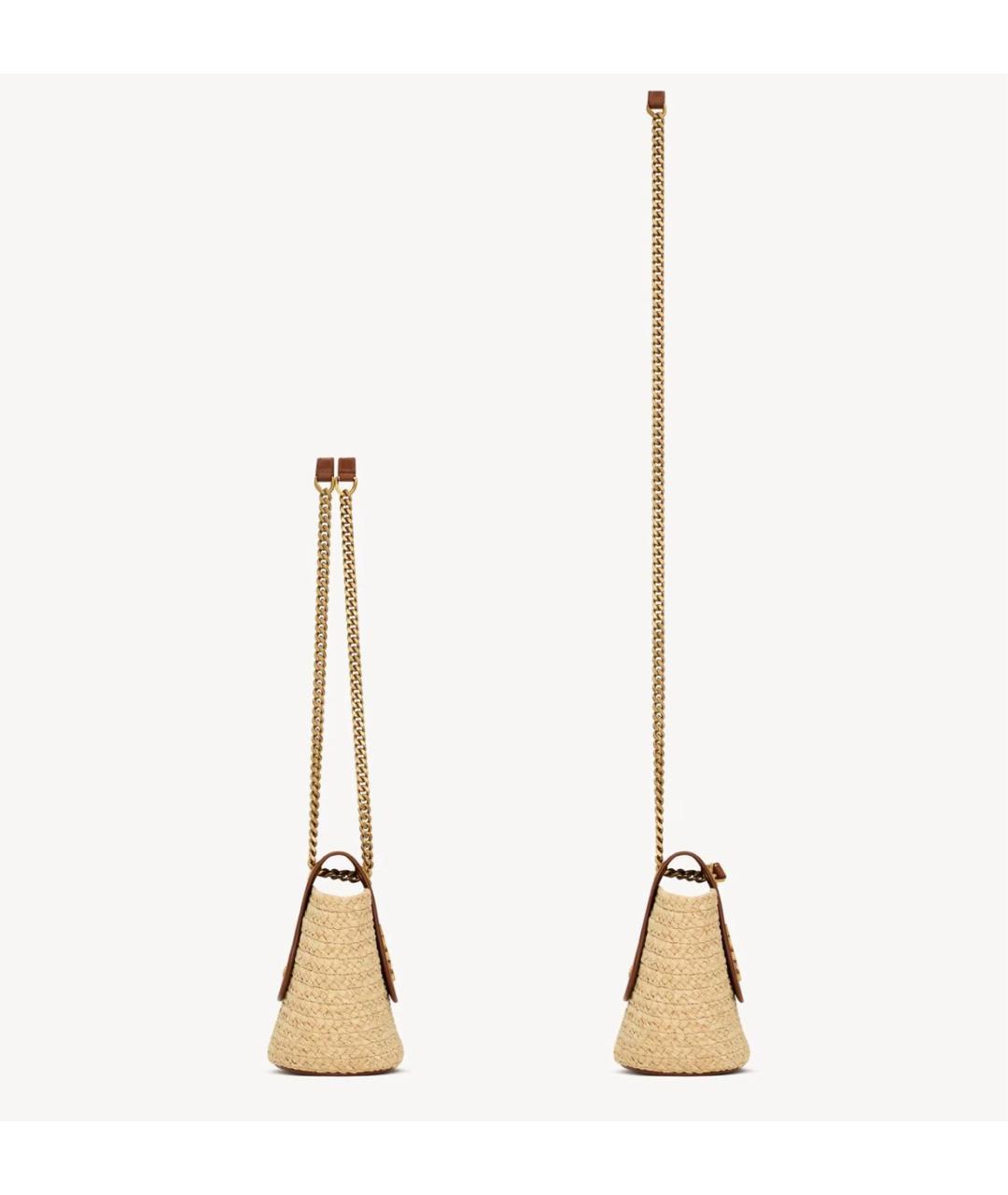 SAINT LAURENT Бежевая пляжная сумка, фото 4