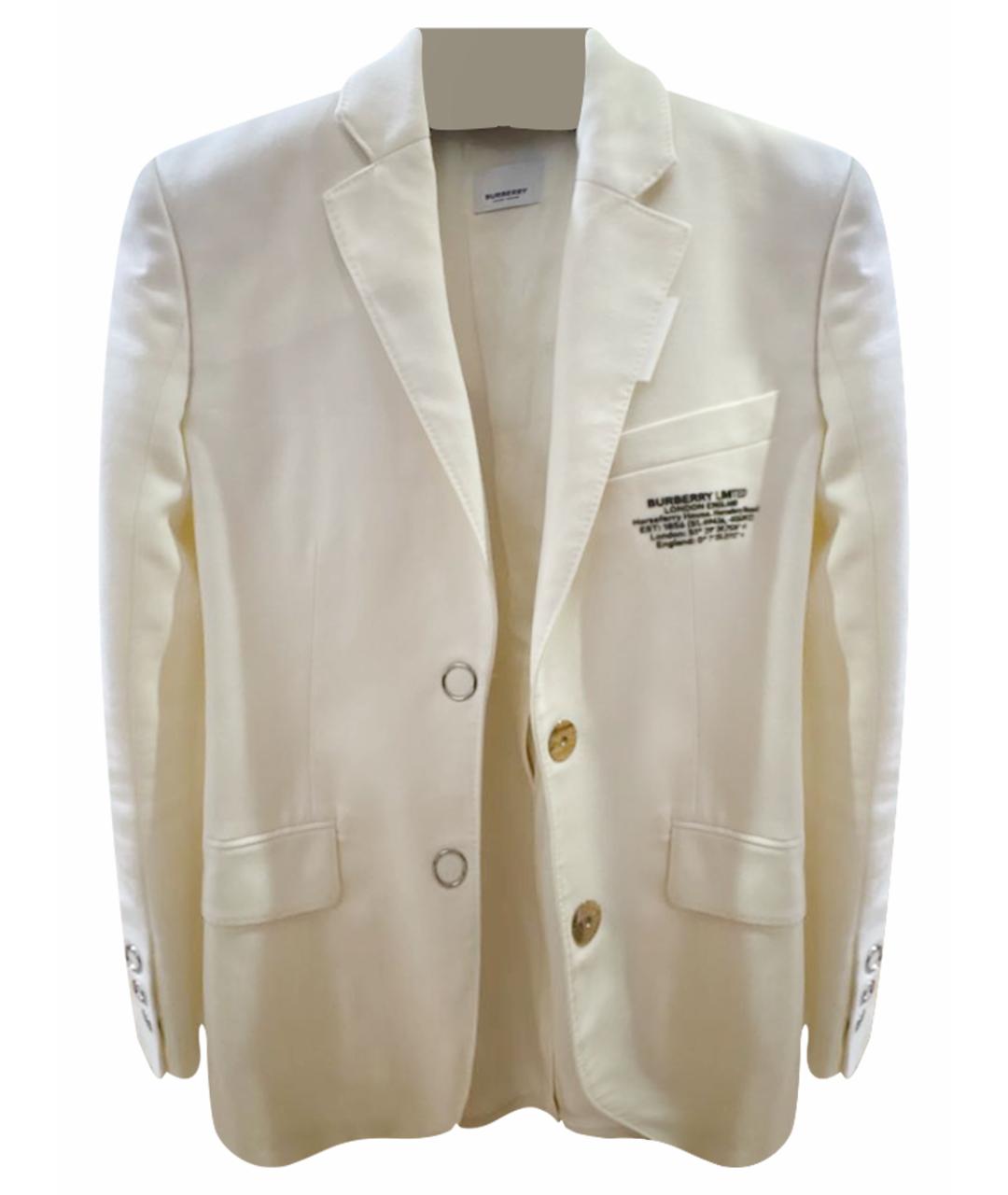 BURBERRY Белый жакет/пиджак, фото 1