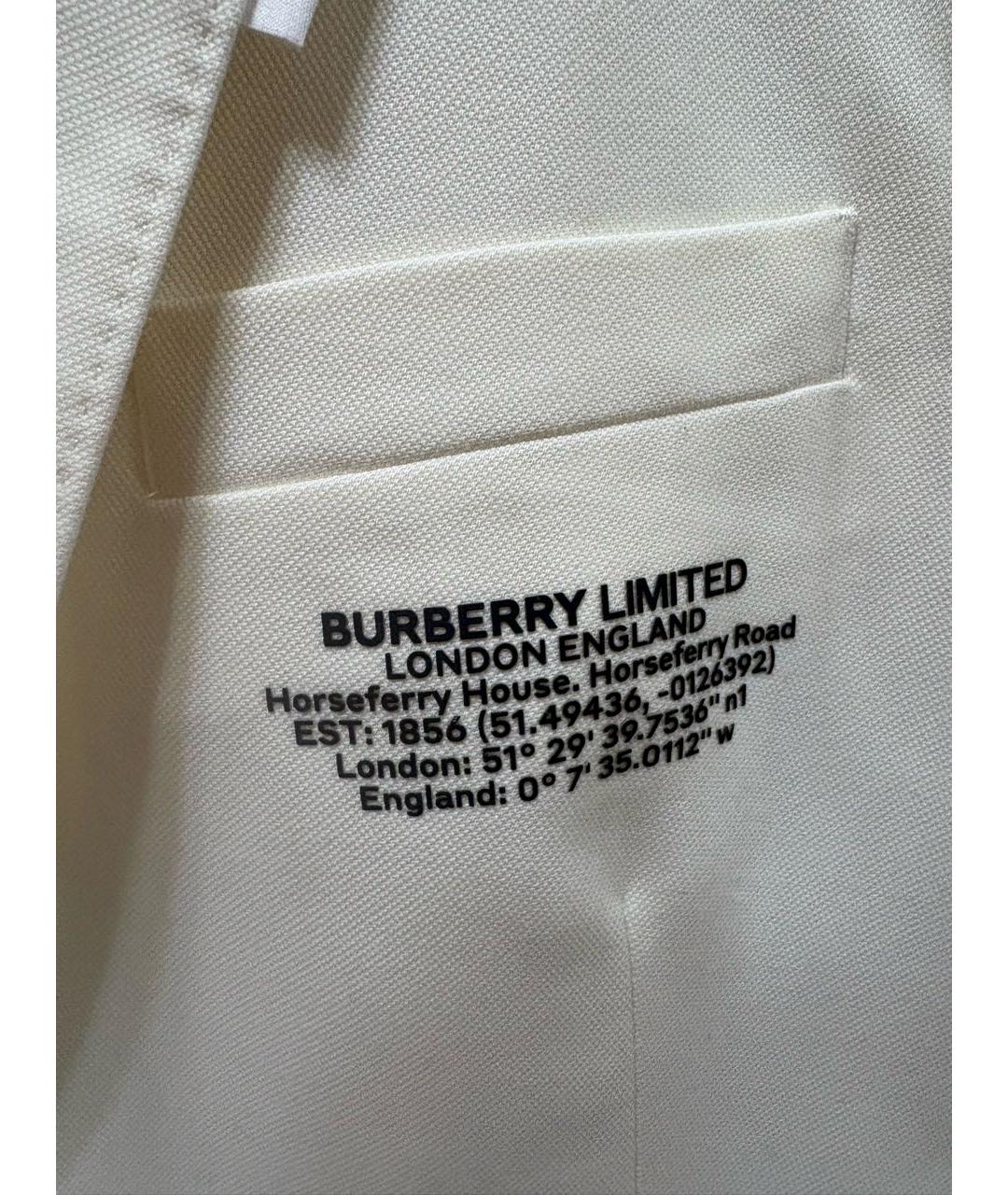 BURBERRY Белый жакет/пиджак, фото 7