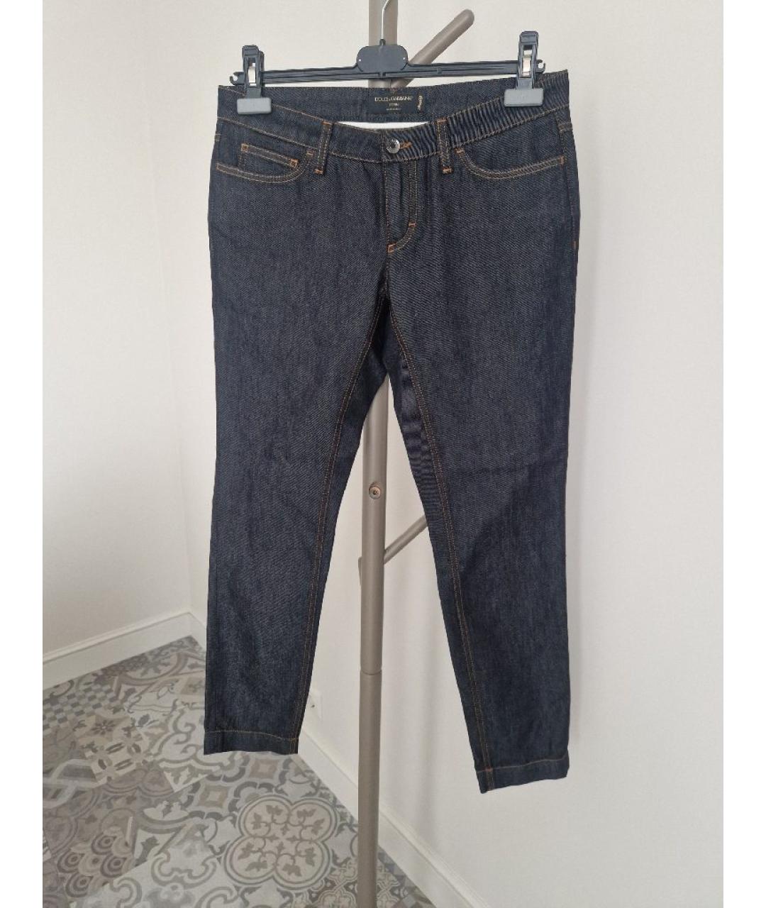 DOLCE&GABBANA Темно-синие прямые джинсы, фото 7