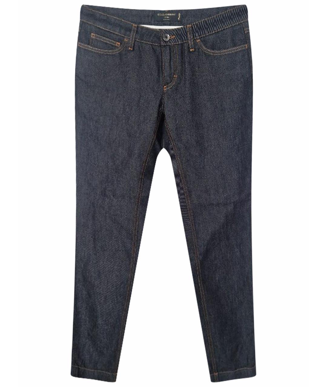 DOLCE&GABBANA Темно-синие прямые джинсы, фото 1