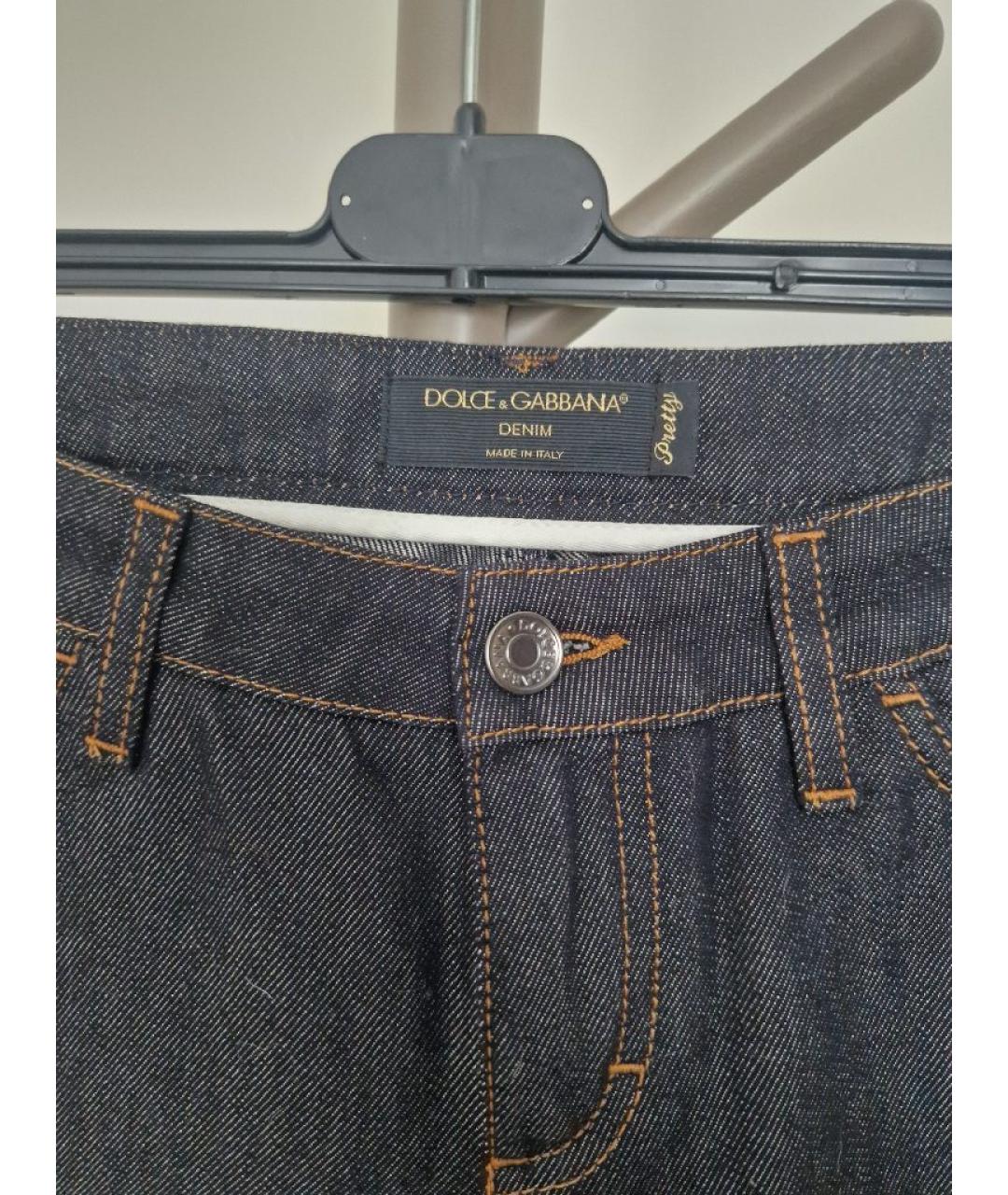 DOLCE&GABBANA Темно-синие прямые джинсы, фото 3