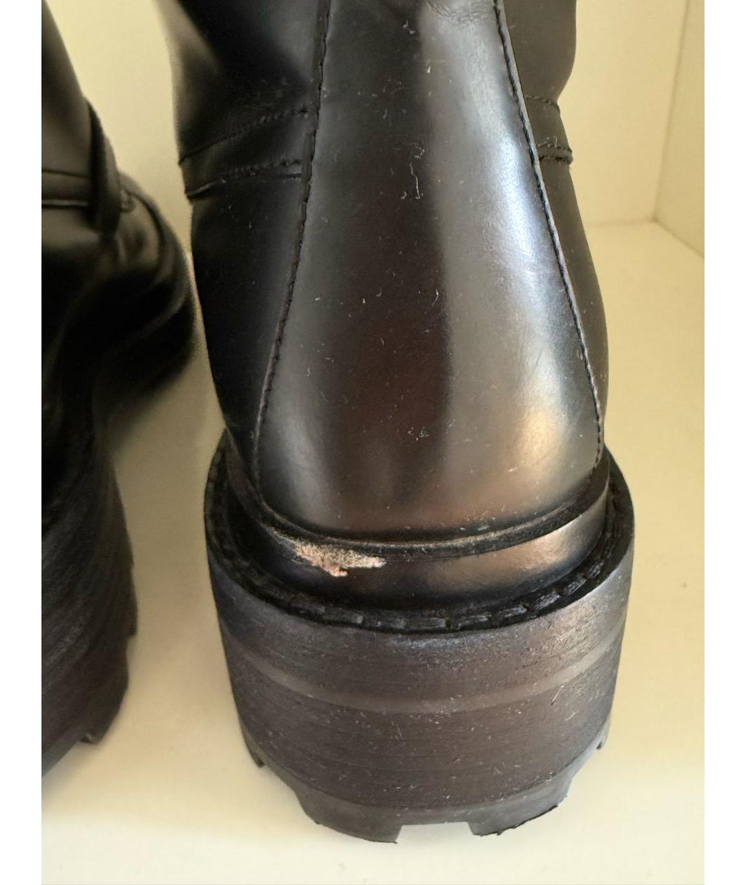 HERMES Черные кожаные ботинки, фото 4