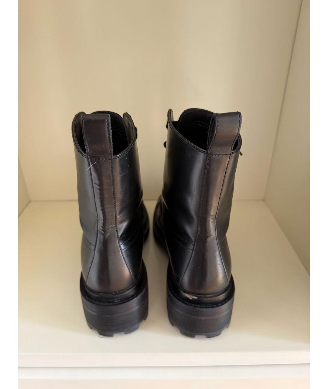 HERMES Черные кожаные ботинки, фото 3