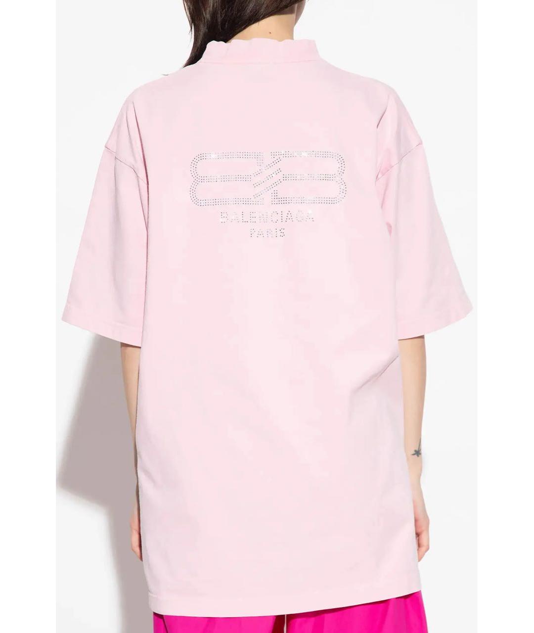 BALENCIAGA Розовая футболка, фото 3