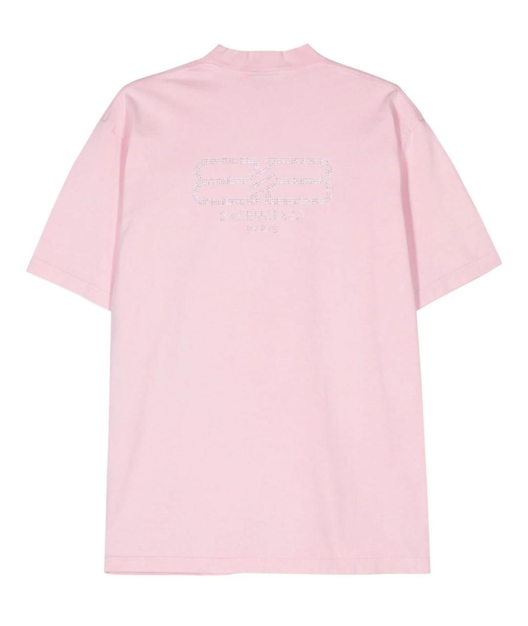 BALENCIAGA Розовая футболка, фото 2