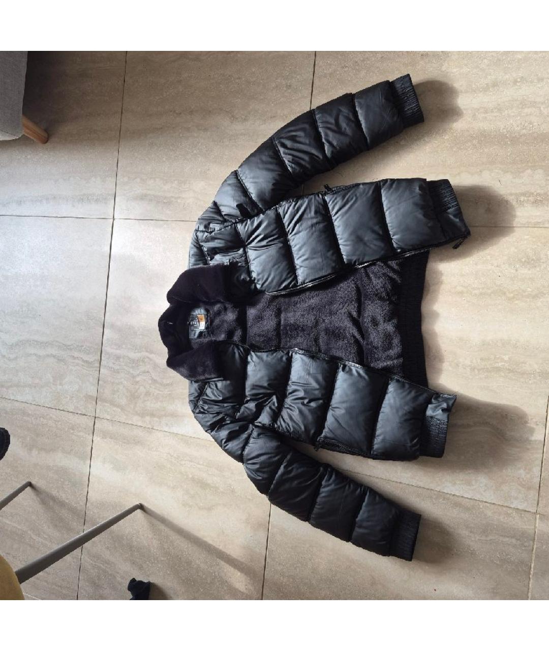 'S MAX MARA Черный хлопковый пуховик, фото 2