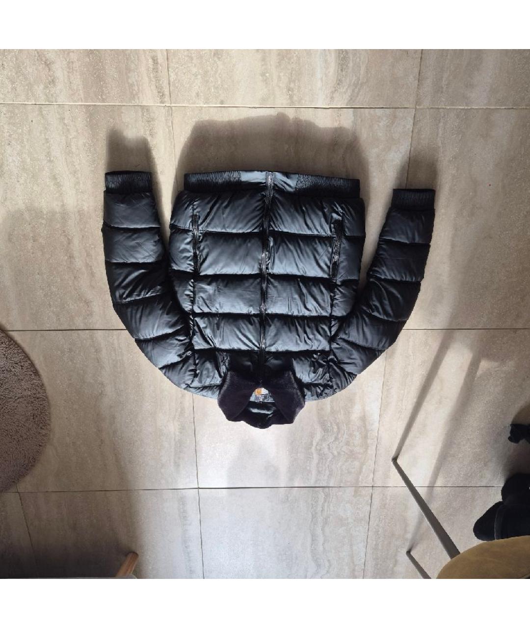 'S MAX MARA Черный хлопковый пуховик, фото 4