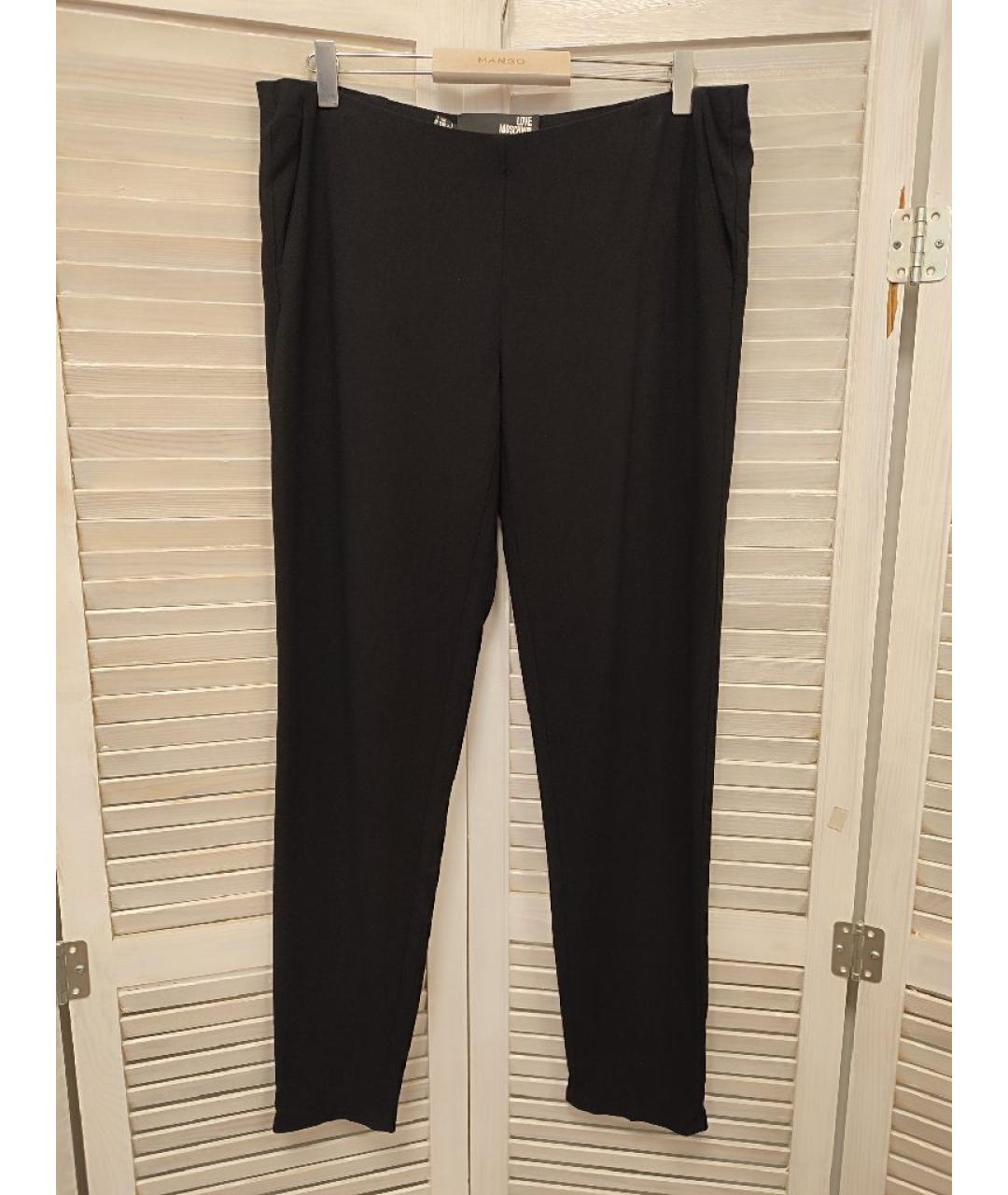 LOVE MOSCHINO Черные шерстяные брюки узкие, фото 9