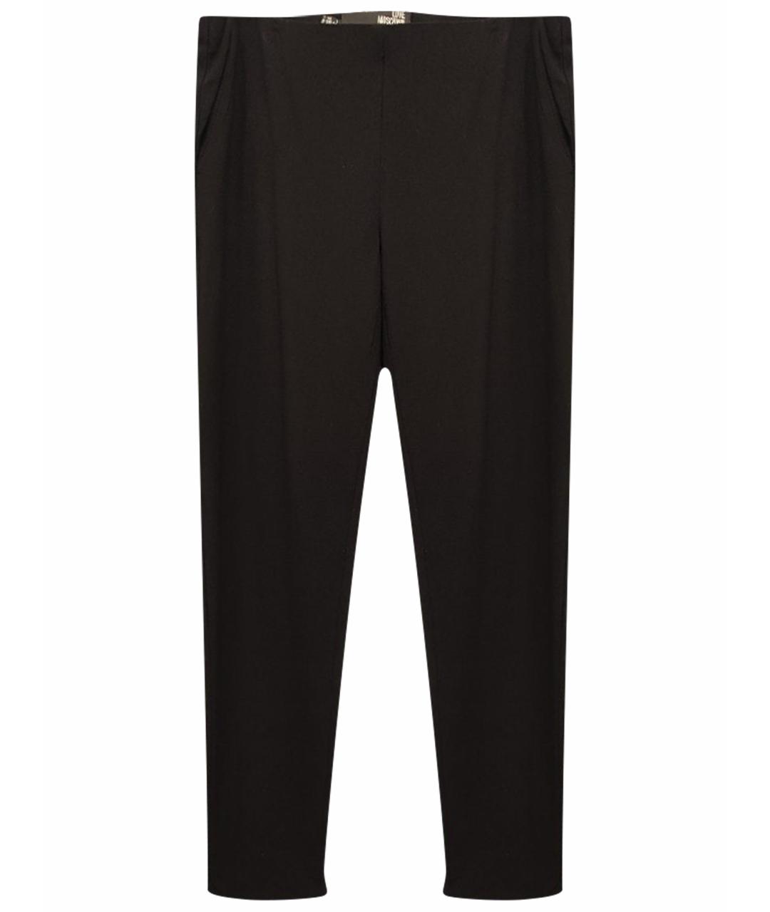 LOVE MOSCHINO Черные шерстяные брюки узкие, фото 1