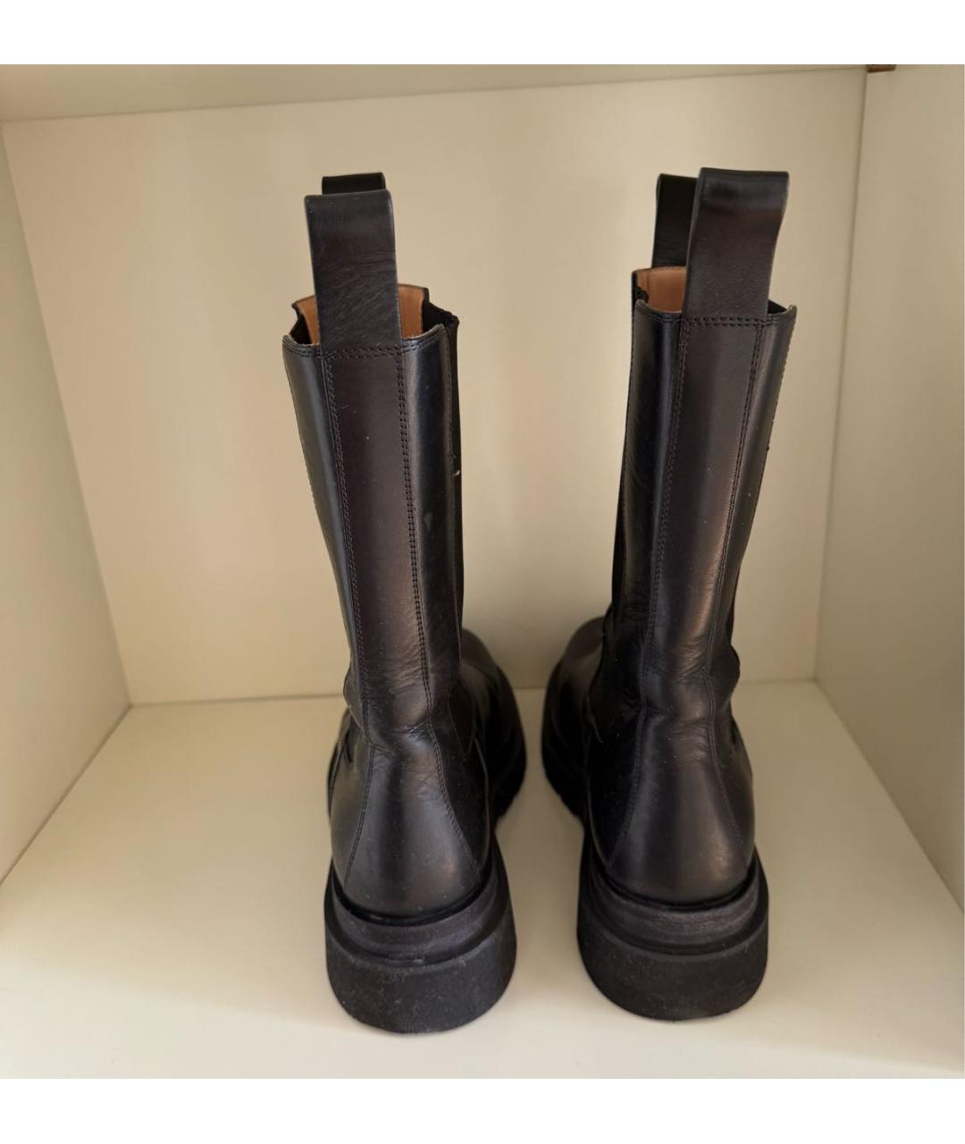 BOTTEGA VENETA Черные кожаные ботинки, фото 3