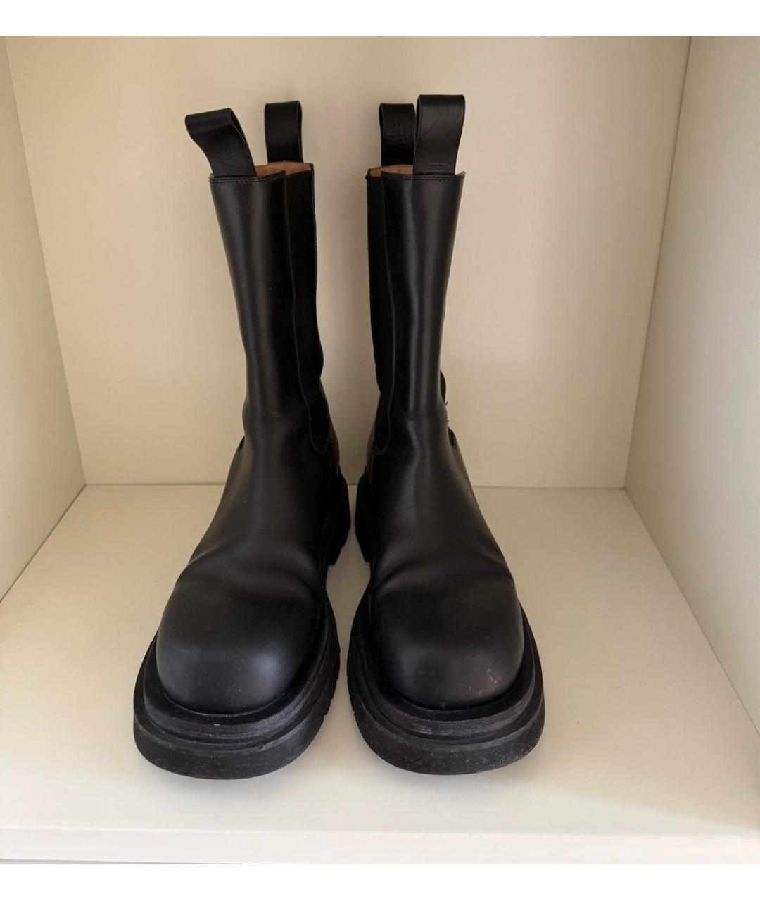 BOTTEGA VENETA Черные кожаные ботинки, фото 5