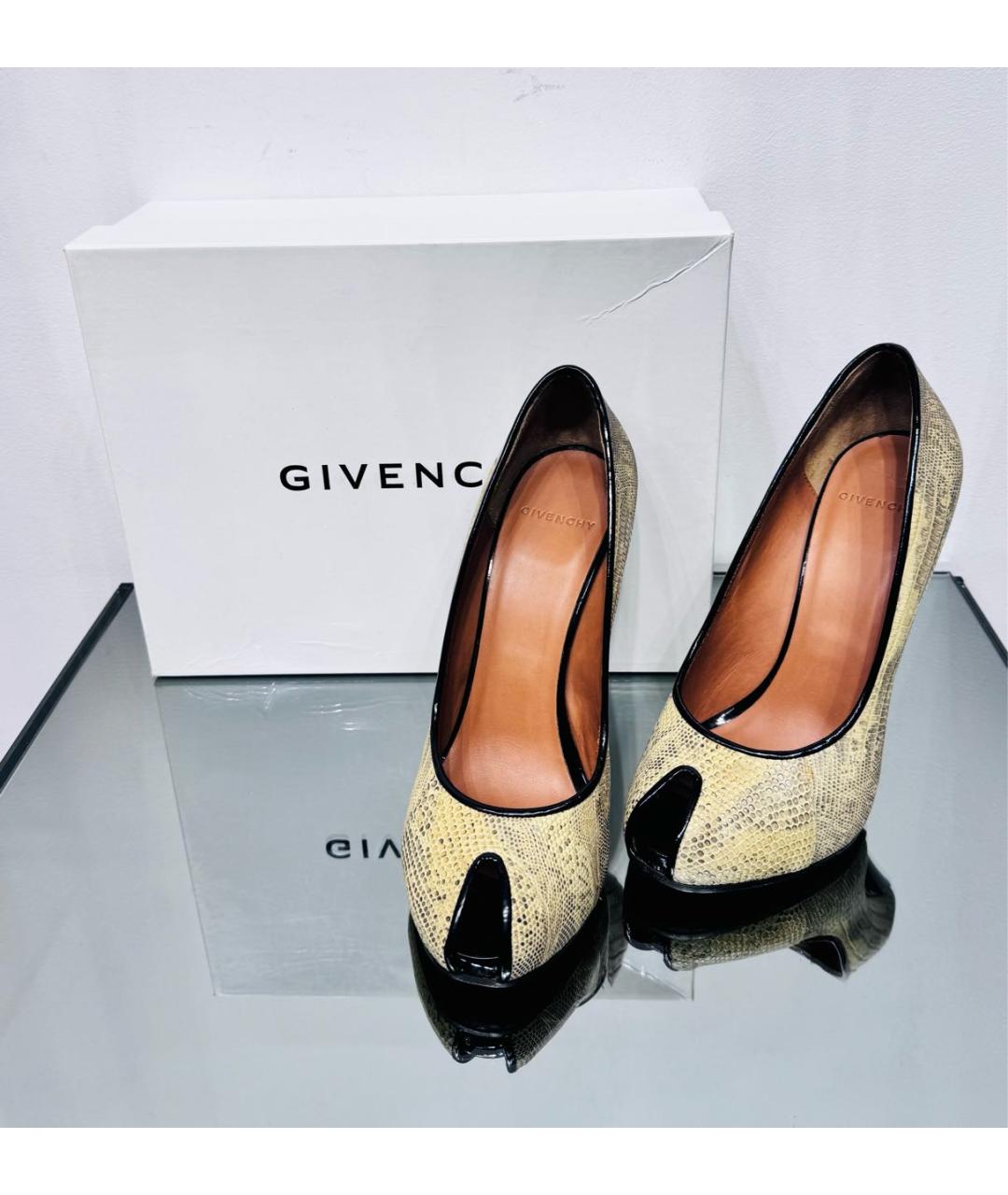 GIVENCHY Бежевые туфли из экзотической кожи, фото 7