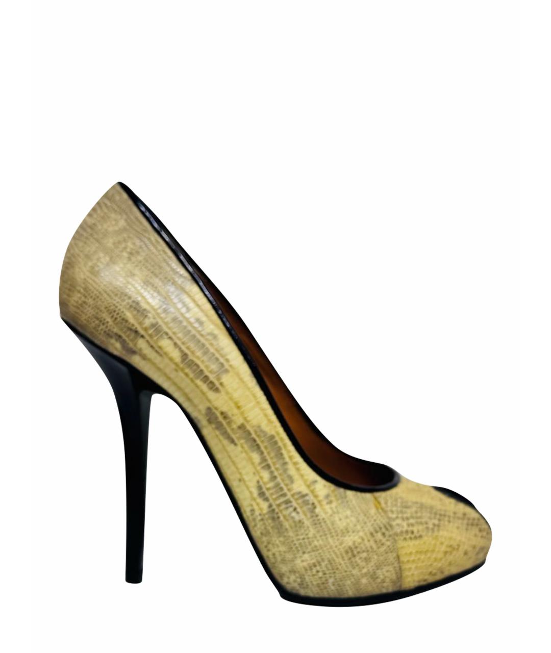 GIVENCHY Бежевые туфли из экзотической кожи, фото 1