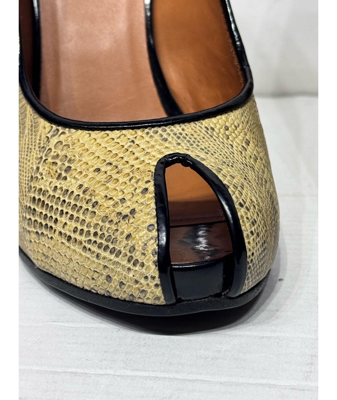 GIVENCHY Бежевые туфли из экзотической кожи, фото 4