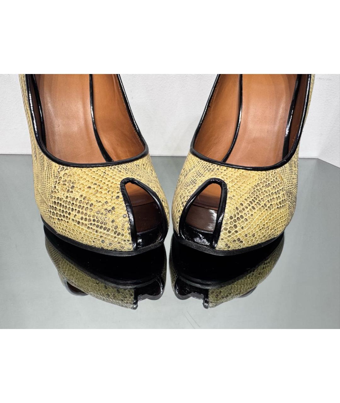 GIVENCHY Бежевые туфли из экзотической кожи, фото 8