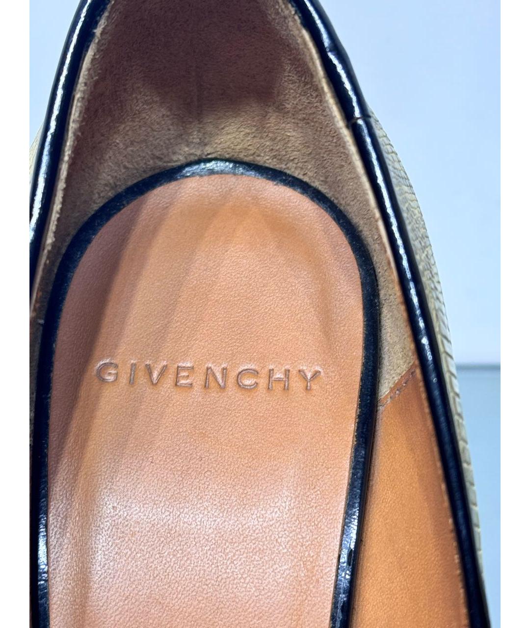 GIVENCHY Бежевые туфли из экзотической кожи, фото 5