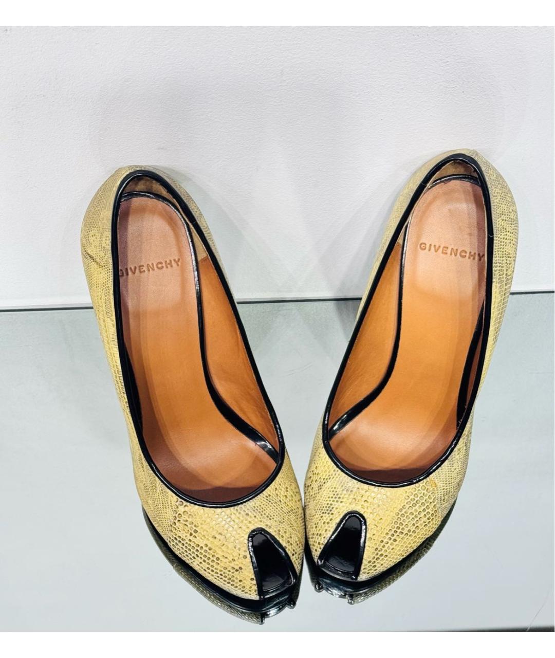 GIVENCHY Бежевые туфли из экзотической кожи, фото 2