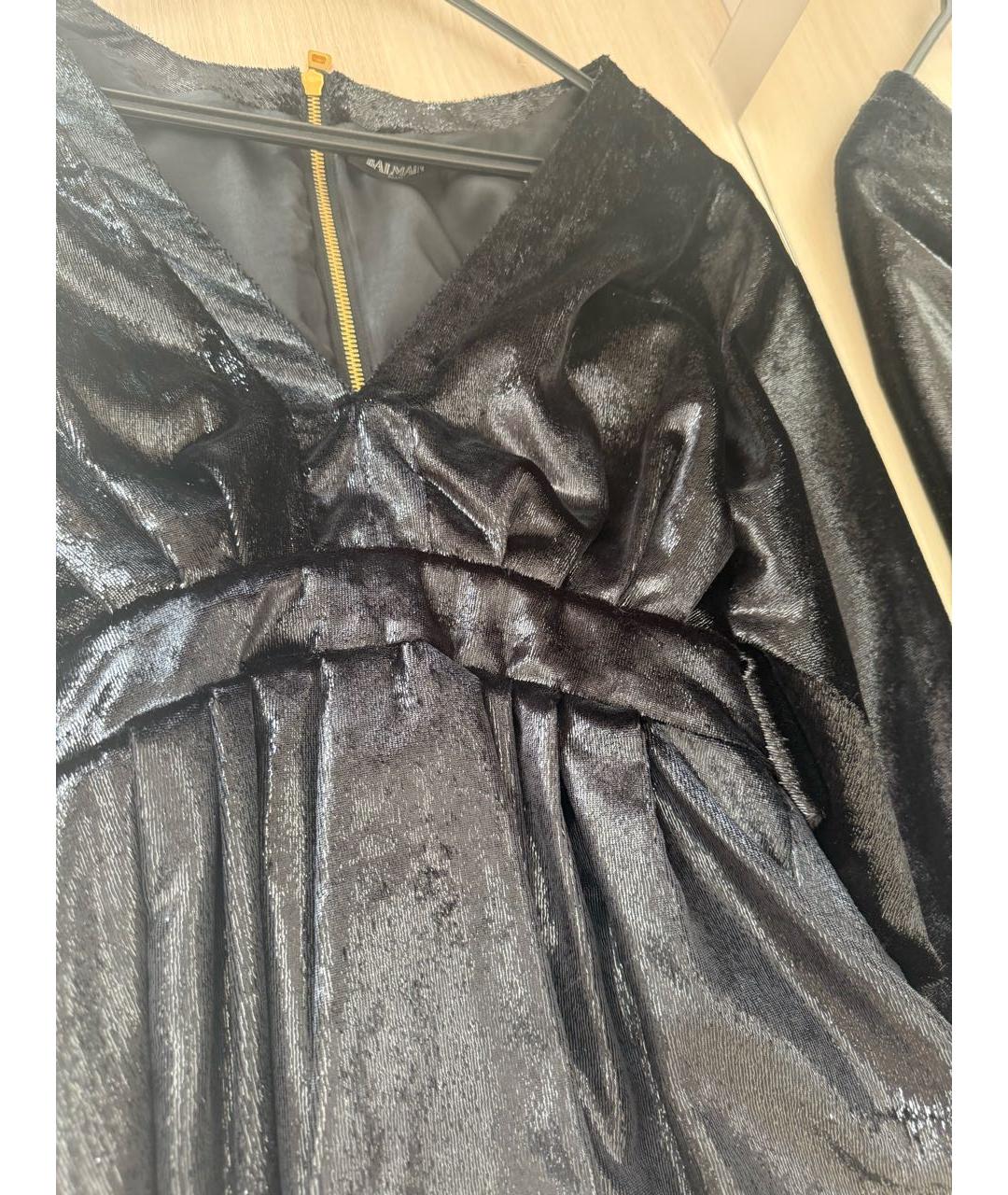 BALMAIN Черное полиэстеровое платье, фото 3