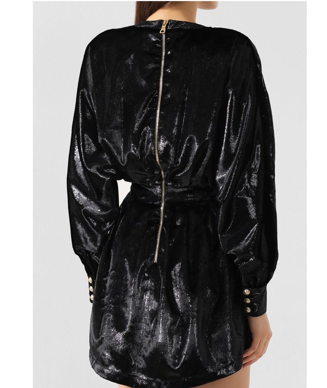 BALMAIN Черное полиэстеровое платье, фото 2