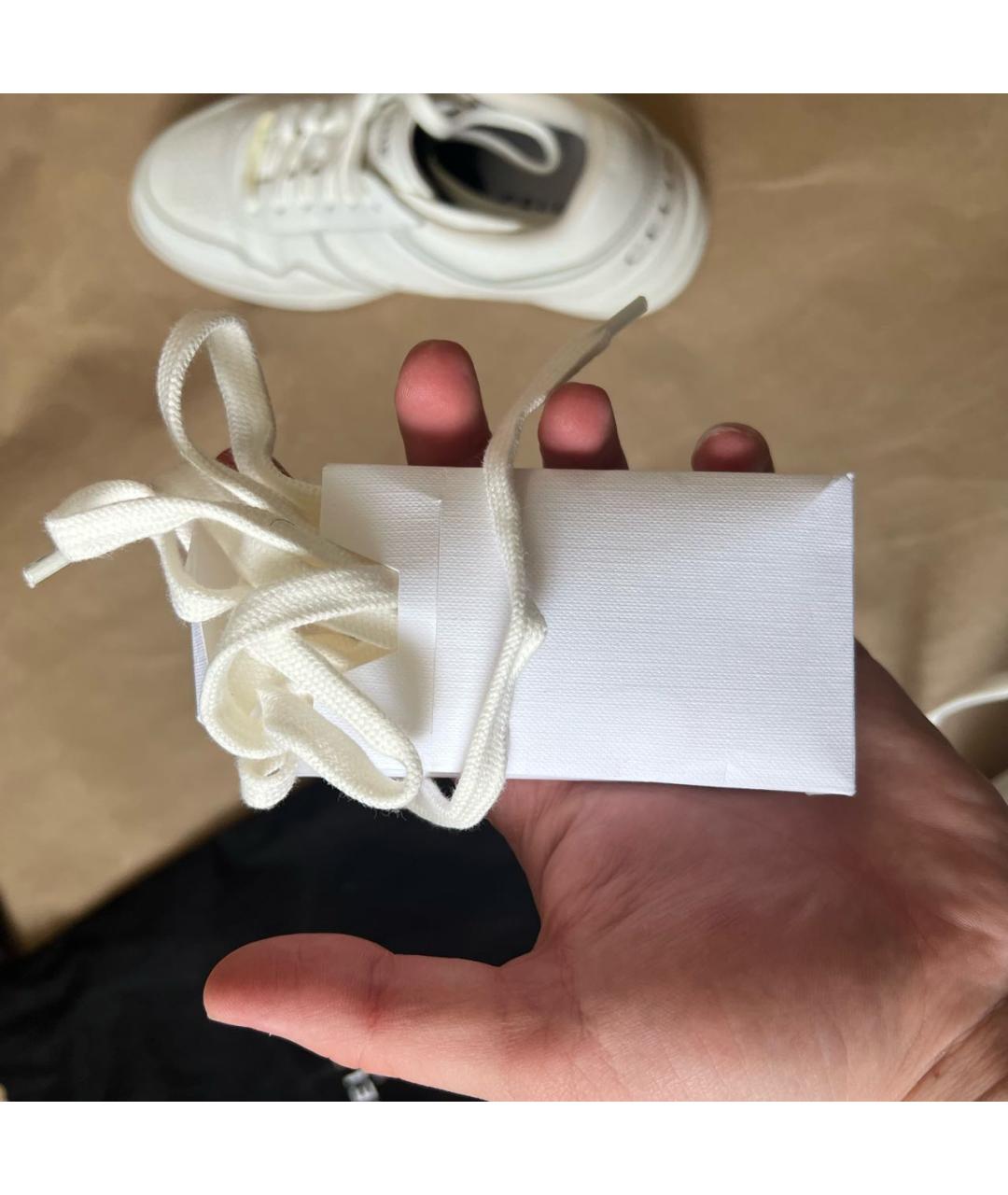 CELINE Белые кожаные кроссовки, фото 8