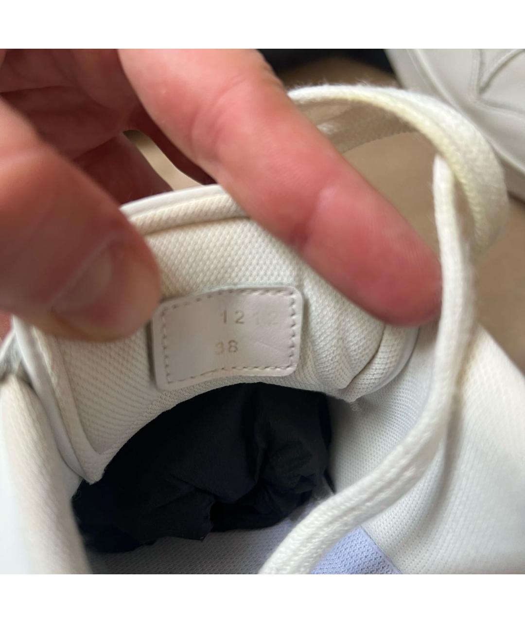 CELINE Белые кожаные кроссовки, фото 6