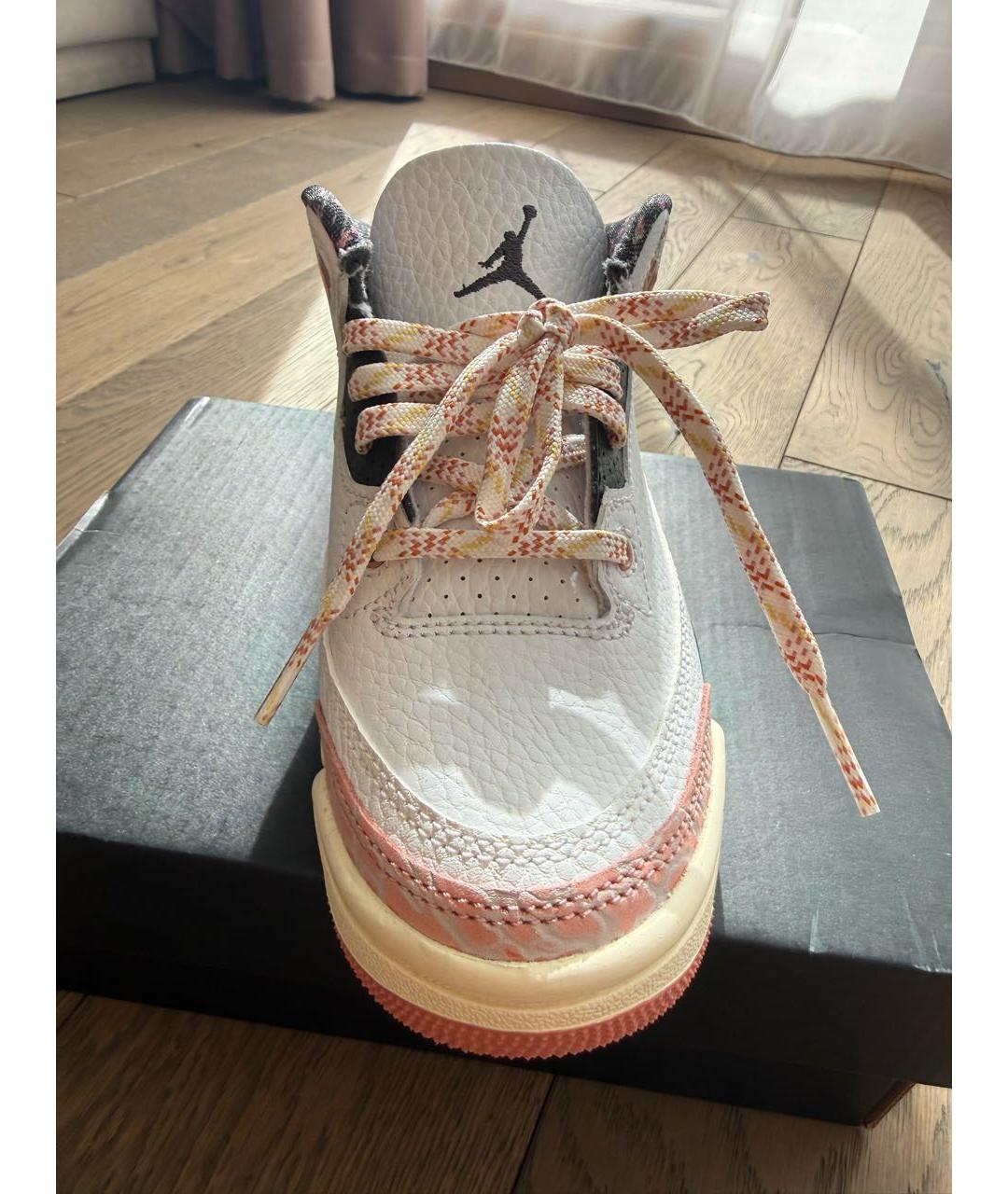 JORDAN Белые кожаные кеды, фото 3