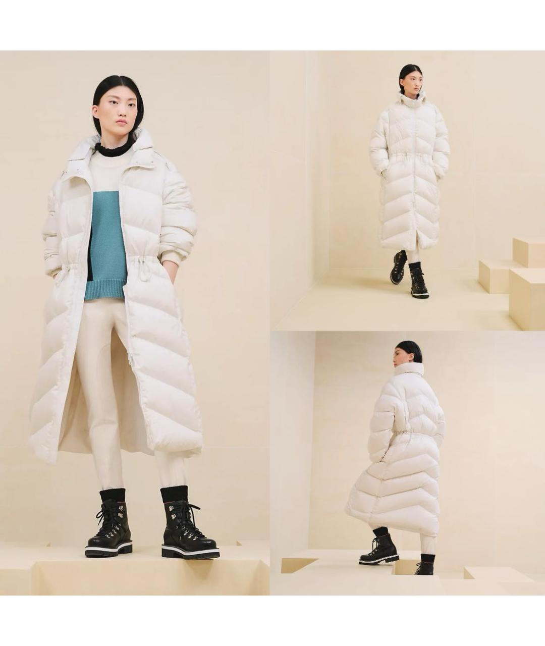 HERMES Белый пуховик, фото 4