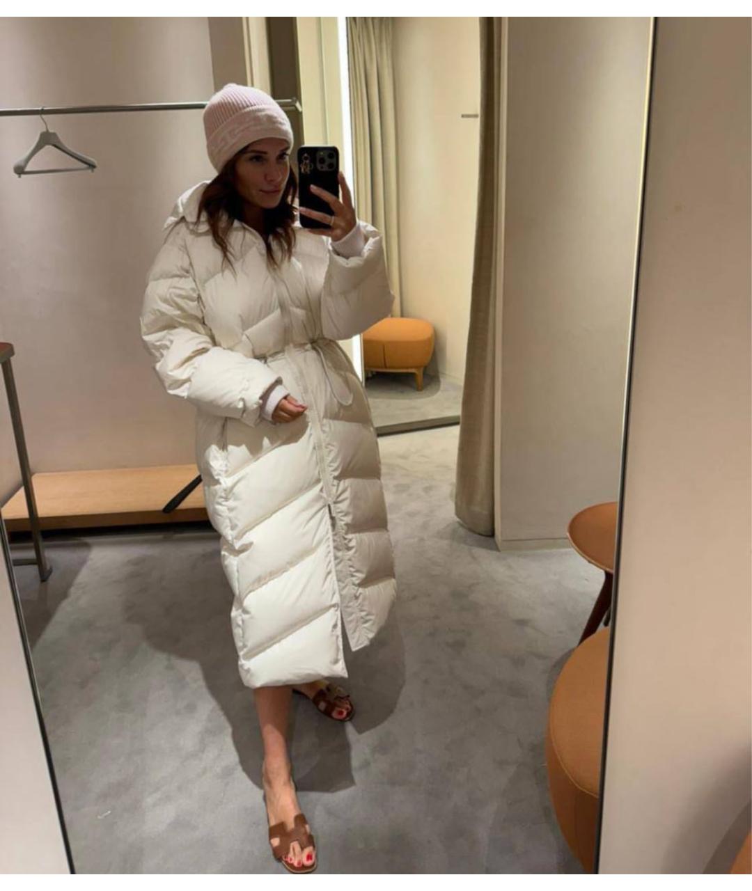 HERMES Белый пуховик, фото 2