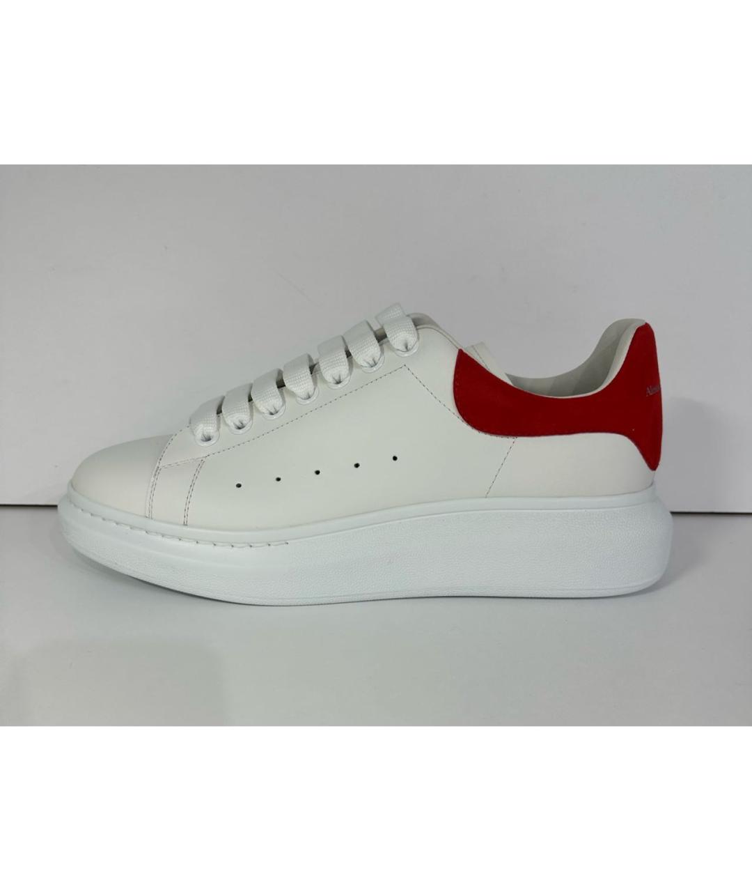 ALEXANDER MCQUEEN Белые кожаные низкие кроссовки / кеды, фото 5