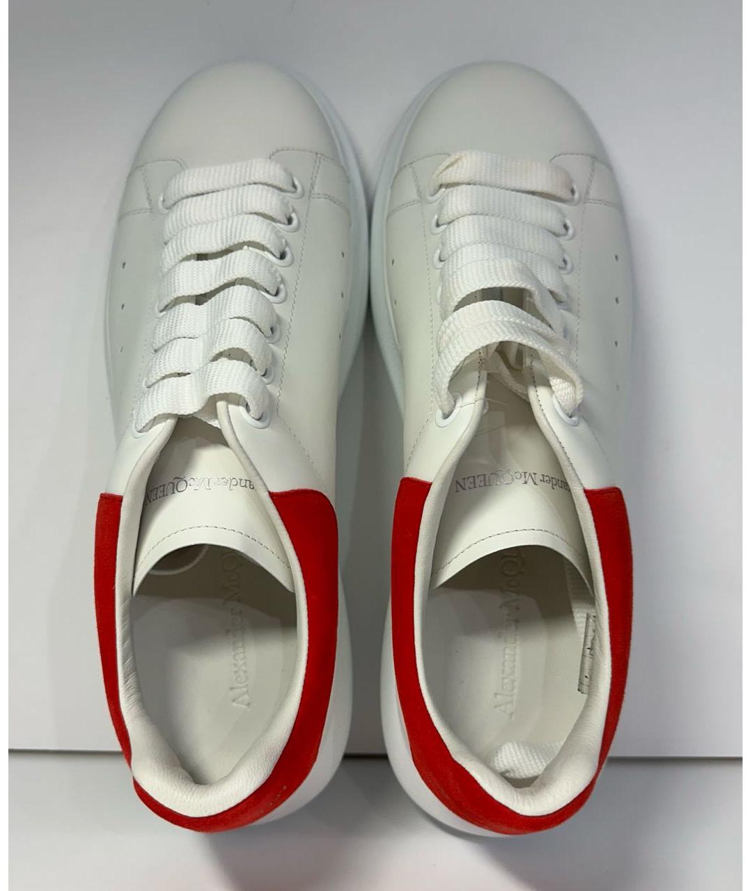 ALEXANDER MCQUEEN Белые кожаные низкие кроссовки / кеды, фото 3