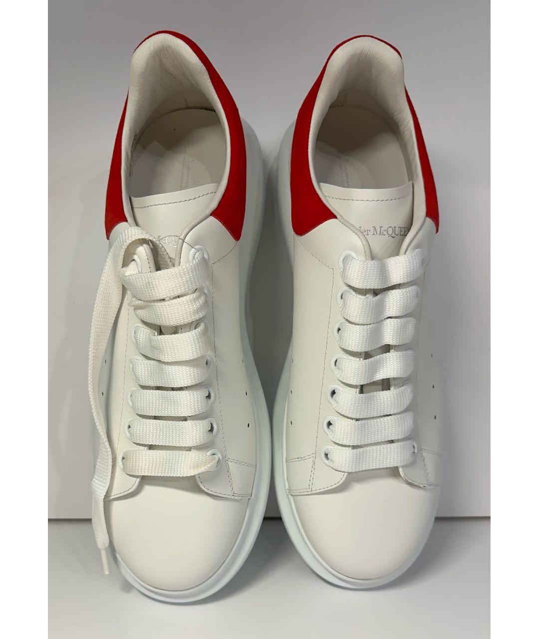 ALEXANDER MCQUEEN Белые кожаные низкие кроссовки / кеды, фото 2