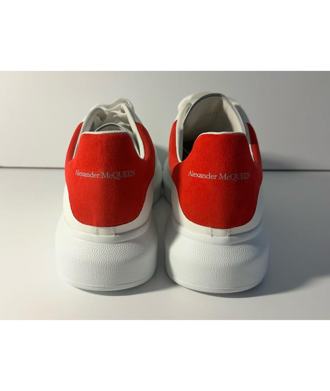 ALEXANDER MCQUEEN Белые кожаные низкие кроссовки / кеды, фото 4