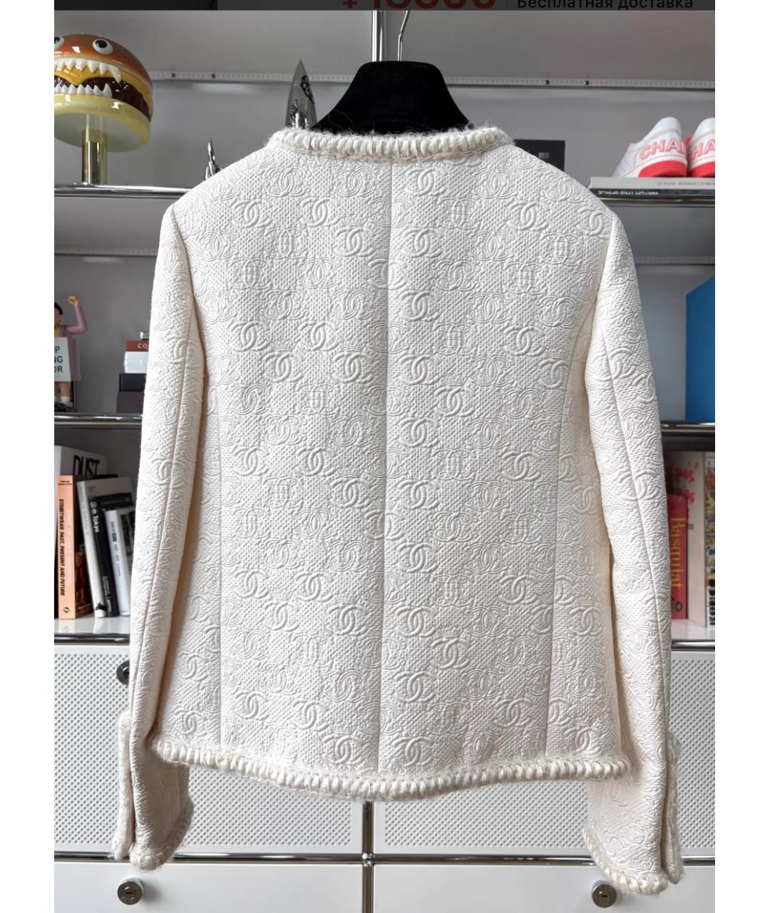 CHANEL Белый жакет/пиджак, фото 3