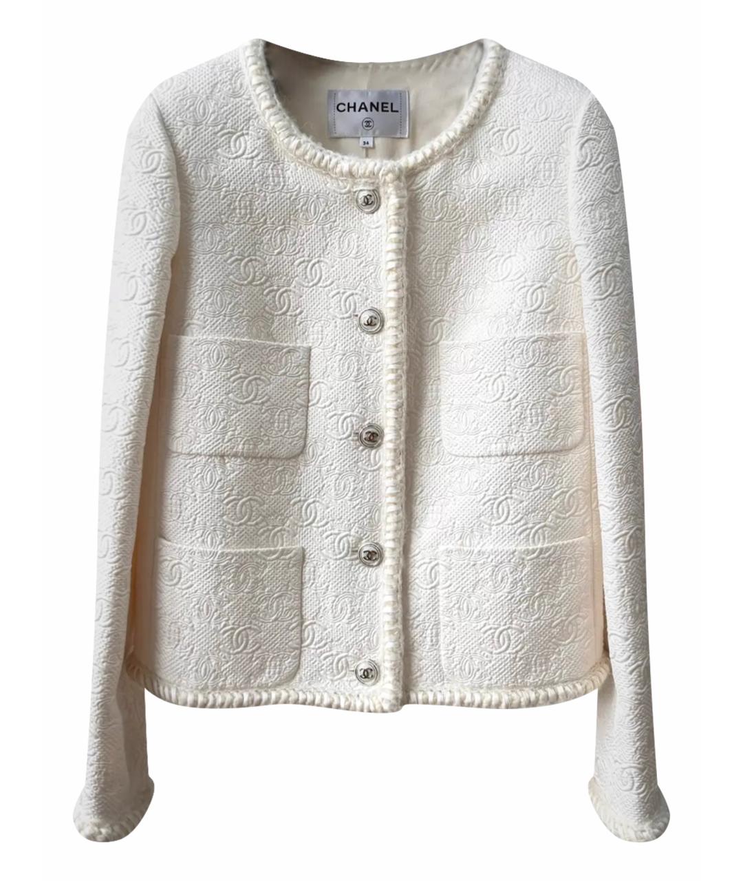 CHANEL Белый жакет/пиджак, фото 1