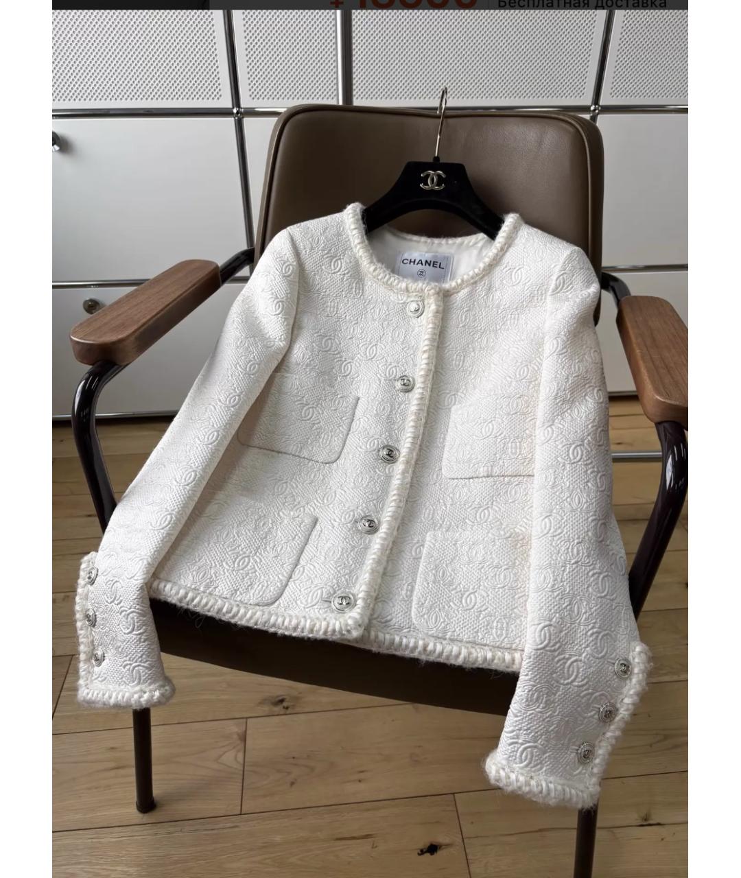 CHANEL Белый жакет/пиджак, фото 6