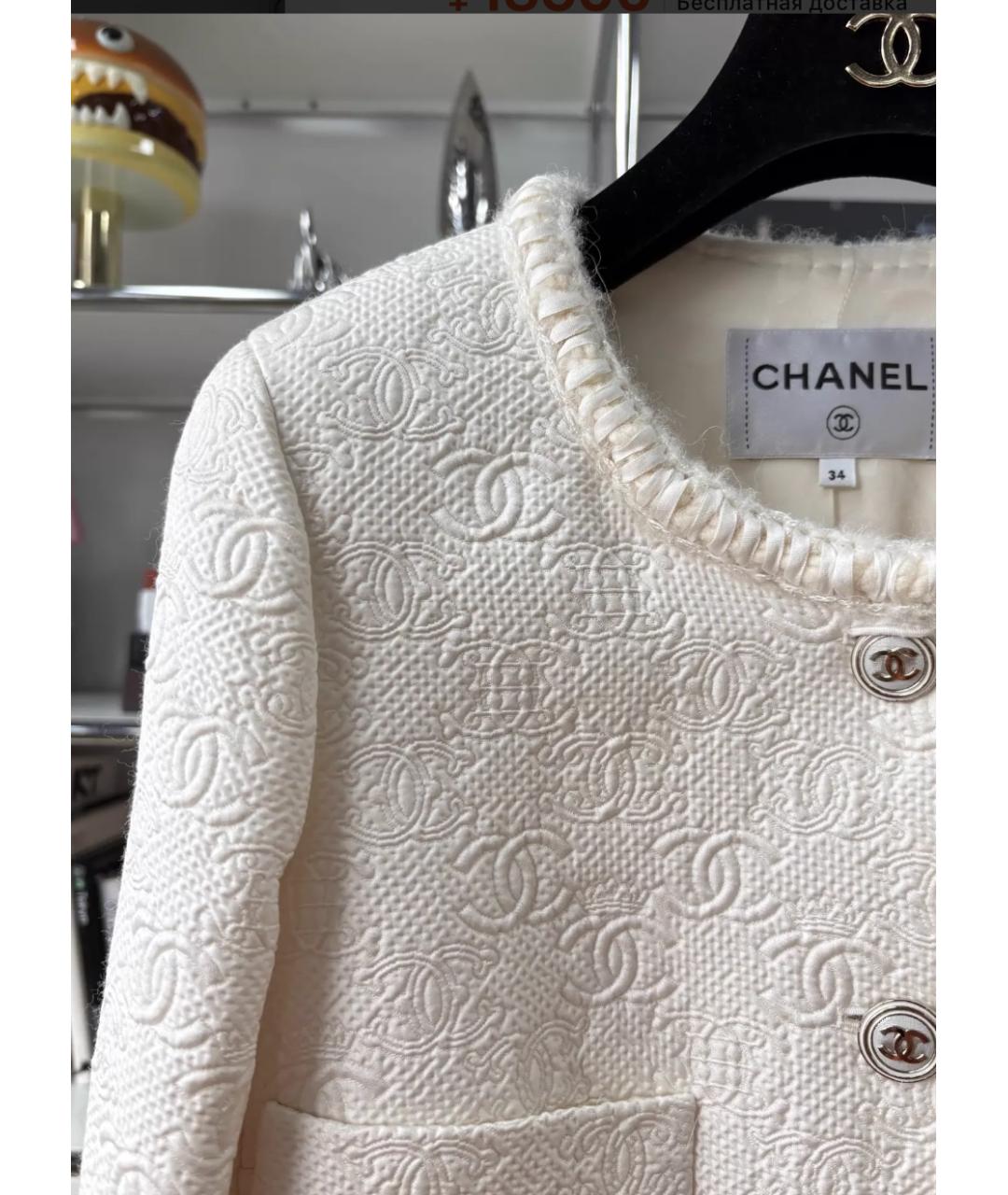 CHANEL Белый жакет/пиджак, фото 2