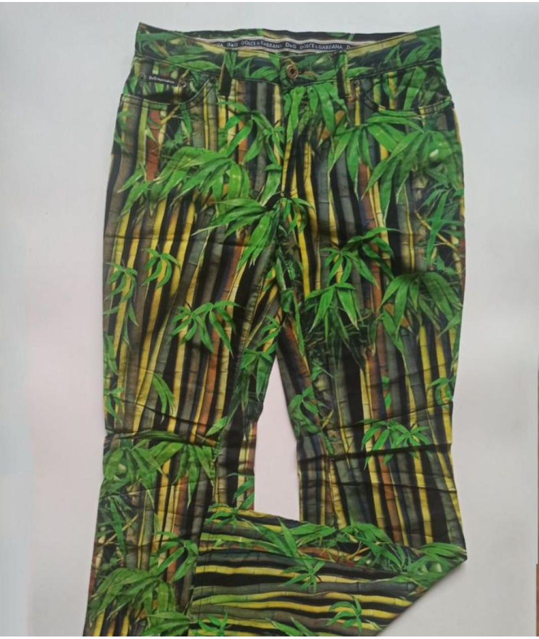 DOLCE&GABBANA Мульти хлопковые джинсы клеш, фото 2