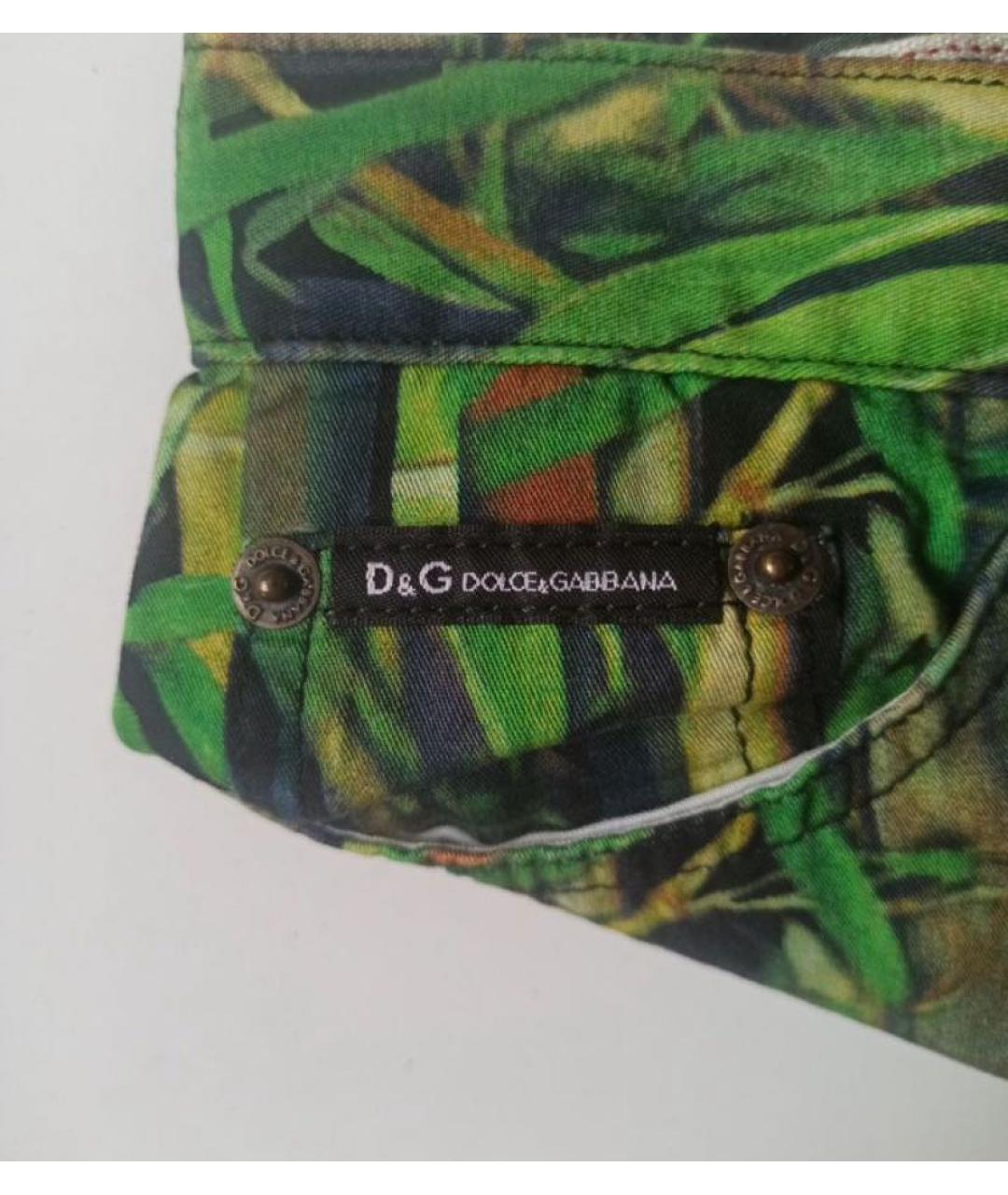 DOLCE&GABBANA Мульти хлопковые джинсы клеш, фото 7