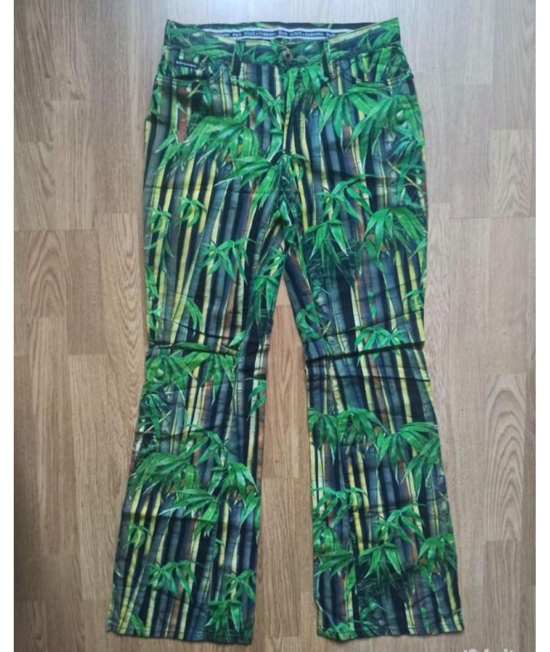 DOLCE&GABBANA Мульти хлопковые джинсы клеш, фото 8